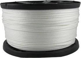 1039 Quality Nylon Rope 3/16 Inch Dacron Polyester - 1000 Foot Spool Solid Braid Industrial Gra
