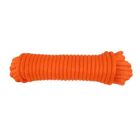 Quality Nylon Rope 804879532996 3/8 Inch Neon Orange Dacron Polyester - 50 Foot Solid Braid High Vis