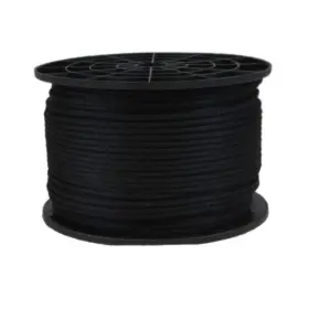 P4s500b Quality Nylon Rope 1/8 Inch Black Dacron Polyester Cord - 500 Foot Spool Solid Braid Industr