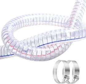 Ququyi 791107087963 5/8 Inch Id X 5/6 Od 10ft Length Steel Wire Hose Pvc Vacuum Tubing With