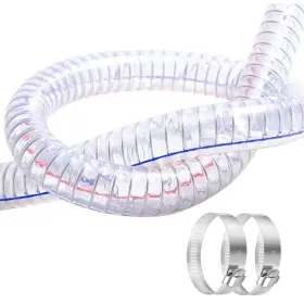 Ququyi 791107088069 1-1/2 Inch Id X 1-3/4 Od 1ft Length Steel Wire Hose Pvc Vacuum Tubing Dr