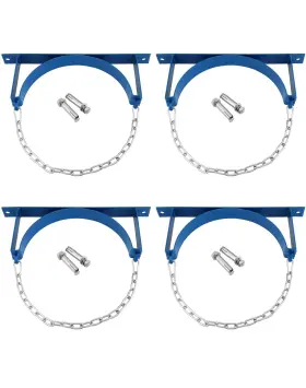 B0ckxqf48w Qwork Steel Wall-mounted Gas Cylinder Bracket 4 Pack With Adjustable Chains Screws