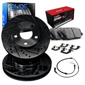 1bc.45001.53 R1 Concepts Front Brake Kit For 1998-2002 Cadillac Seville Drilled Slotted B
