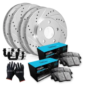 Cec.40069.02 R1 Concepts Front And Rear Brake Kit For 2002-2004 Honda Odyssey Drilled Slo