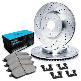 Wgwh1-31081 R1 Concepts Rear Brake Kit For 2007-2018 Bmw X5 2008-2019 X6 Drilled Sl