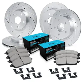 Wgwh2-67045 R1 Concepts Front And Rear Brake Kit For 2002-2006 Nissan Altima Drilled Slo