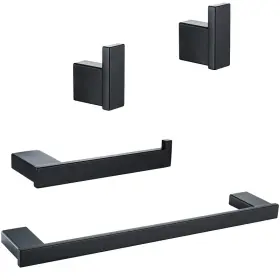 Random B08ryqhhpc 4 Piece Bathroom Hardware Set Matte Black Towel Bar Include 18 Inch