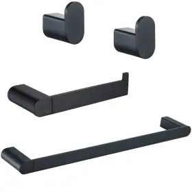Random B08vh4h2pv 4 Piece Bathroom Hardware Set Matte Black Towel Bar Include 18 Inch