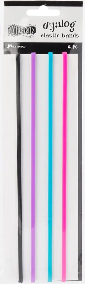 352282 Ranger Dyan Revelrys Dylusions Dyalog Notebook Elastic Bands 4 Per Pack