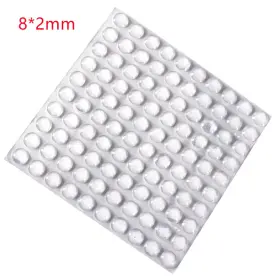 Hxh051 Rapidroo-shop 100pc Self Adhesive Round Silicone Rubber Bumpers Transparent Anti Slip Shock Ab