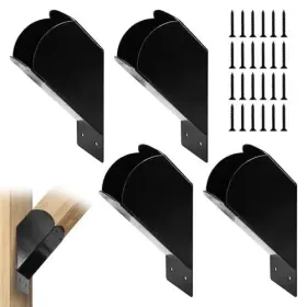 Vlrt020-4bk Rasugarlary Pergola Brackets 4 Pcs 45-degree Angle Bracket Heavy Duty Connector 4x4 Inch -4pcs