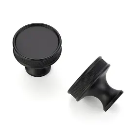 Clrayn27hs30 Ravinte 30 Pack 1-1/5 Inch 30mm Matte Black Cabinet Knobs Knurled