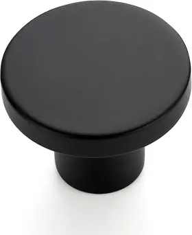 Ocnyn8hs10 Ravinte 10 Pack Matte Black Cabinet And Drawer Knobs - 1-1/5 Inch Round