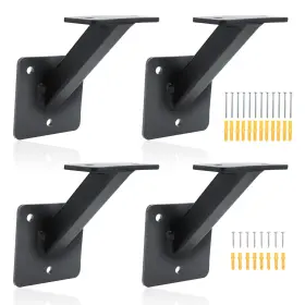 Realplus 617256324837 Handrail Brackets For Staircase Heavy Duty Steel Stair Railing Brack