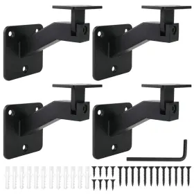 Ym-08-04 Realplus Swivel Handrail Brackets Heavy Duty Steel For Staircase Railing Pack Of