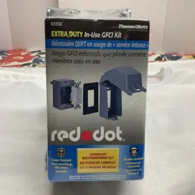 S355e Red Dot While-in-use Grey Full Metal Weatherproof Extra Duty Gfci Receptacle Kit