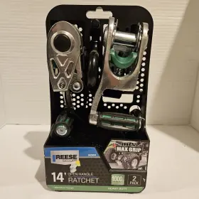 9426001 Reese New Secure Titan Max Grip 2-pack Heavy Duty 14ft Open Handle Ratchet T Down