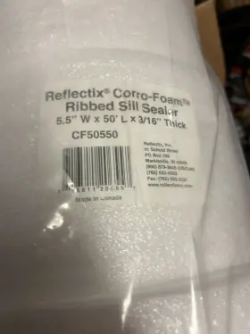 Cf50550 Reflectix Inc Foam Sill Sealer White 5.5- Inch X 50-ft 3/16