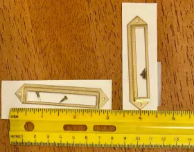02290707 Restorers Polished Brass Label Holder Includes Screws 58 Pieces #02290707 New