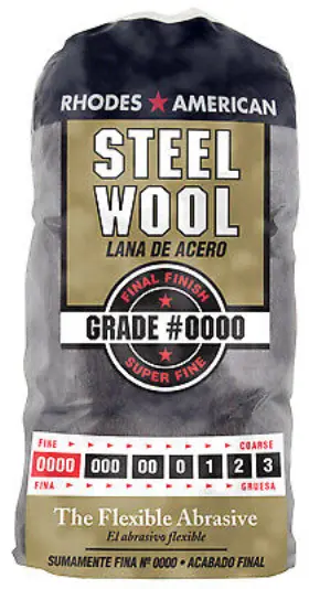 10120000 Rhodes American Steel Wool Pads #0000 Super Fine 12-pk