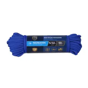 642591 Richelieu 12 Pack - Para Cord 550 Nylon Rope Blue 5/32 Inch X 50 Ft