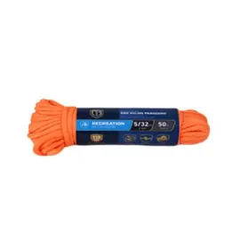 642621 Richelieu Para Cord 550 Nylon Rope Orange 5/32 Inch X 50 Ft. -