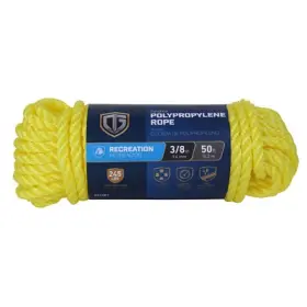 643691 Richelieu 5 Pack - Polypropylene Rope Twisted Braided Yellow 3/8 Inch X 50 Ft