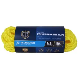 643711 Richelieu 4 Pack - Polypropylene Rope Twisted Yellow 1/2 Inch X 50 Ft