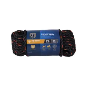 643721 Richelieu Truck Rope Twisted Polypropylene Black And Orange 3/8 Inch X 50 Ft. -