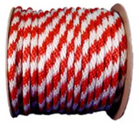 644691tv Richelieu Polypropylene Rope Solid Braid Red/white 5/8 Inch X 200 Ft. -