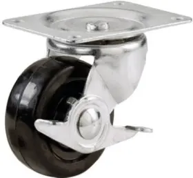 Richelieu America Ltd 057507250865 24 Pack Rubber Wheel Swivel Plate Caster Side Brake 2- Inch F25086