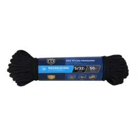 642611 Richelieu America Ltd. 12 Pack Paracord 550 Nylon Rope Black 5/32- Inch X 50-ft