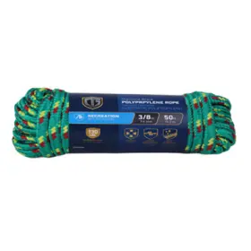 643911 Richelieu America Ltd. 6 Pack Polypropylene Rope Braided Assorted Colors 3/8- Inch X 50-ft