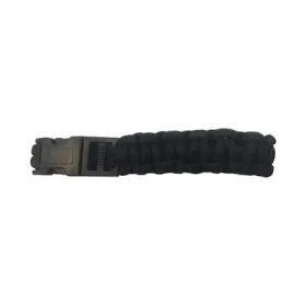 644301 Richelieu America Ltd. Paracord 550 Nylon Bracelet Black -644301