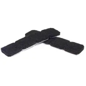 93570tv Richelieu America Ltd 10 Pack Felt Pads Self-adhesive Black Square 1- Inch 16-pk
