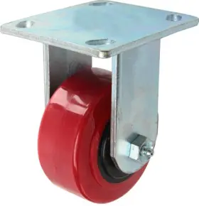 F22004 Richelieu America Ltd 6 Pack Red Poly Wheel Rigid Caster 4- Inch