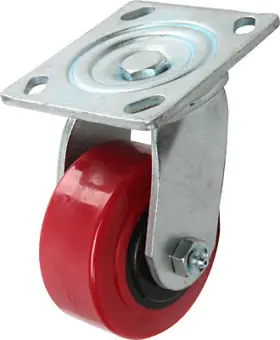 F22104 Richelieu America Ltd 6 Pack Red Poly Wheel Swivel Caster 4- Inch