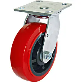 F22106 Richelieu America Ltd Red Poly Wheel Swivel Caster 6- Inch -f22106