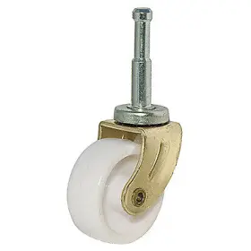 F24402tv Richelieu America Ltd Wheel Caster White With Brass Finish Wood Stem 1-5/8- Inch 2-pk. -f24402tv