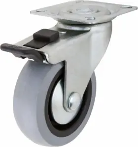 F24787 Richelieu America Ltd Tpr Swivel Caster With Brake 3- Inch -f24787