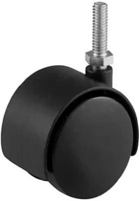 F48061 Richelieu America Ltd Dual-wheel Caster Threaded Stem Black 2- Inch -f48061