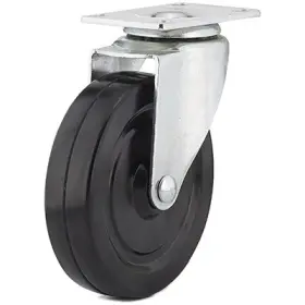 F25533 Richelieu 6 Pack - Swivel Plate Caster Rubber Wheel 5 Inch