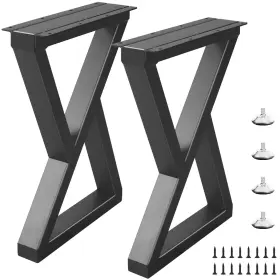 B0d1ct89zj Rioychan 18 Inch Metal Coffee Table Bench Legs Black Heavy Duty Industrial End S