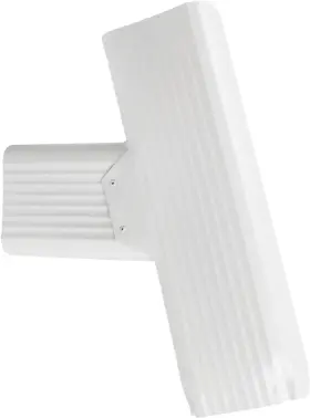 Rmspo 744110916614 Gutter Y Downspout Connector 2x3 Standard Left High Gloss White