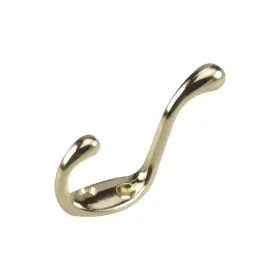 Rok 600346745476 Hardware Bright Brass Heavy-duty 3.5-inch Coat Hook Finish