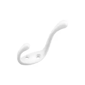 Rok 600346745575 Hardware White Metal 3.5-inch Heavy-duty Coat Hooks