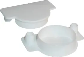 Rokhp35wh2 Rok 10 Pack Hardware 1-3/8 Inch 35mm White Plastic Hole Cover Plug For Concealed H