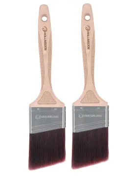 Rollingdog 972952976051 Angled Paint Brushes For Wall - 2.5 Inch Trim Cutting In Bru