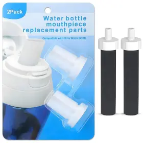Bv-01 Ronjea Brita 2in1 Water Bottle Filter And Mouthpiece Replacement - 2pcs