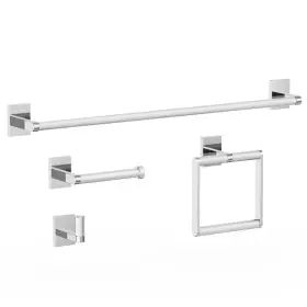 4gj-silver Roomtec Bathroom Hardware Set 4 Piece Brushed Nickel/brushed Gold